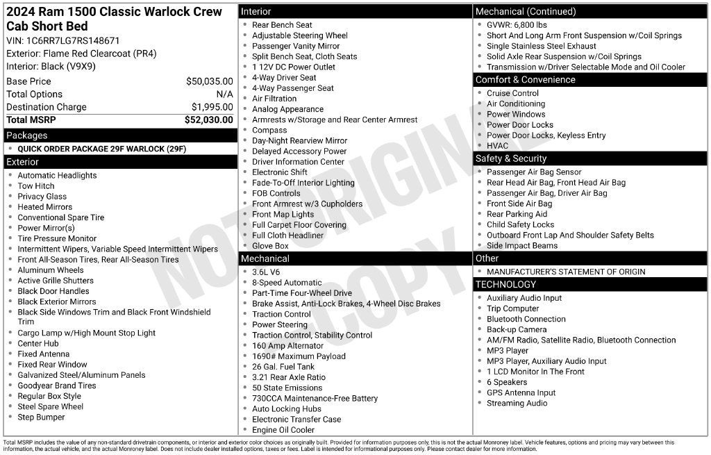 2024 RAM 1500 Classic Warlock
