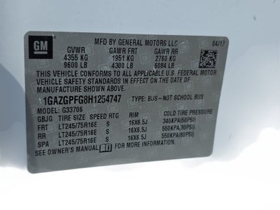 2017 Chevrolet Express Passenger 3500 LT