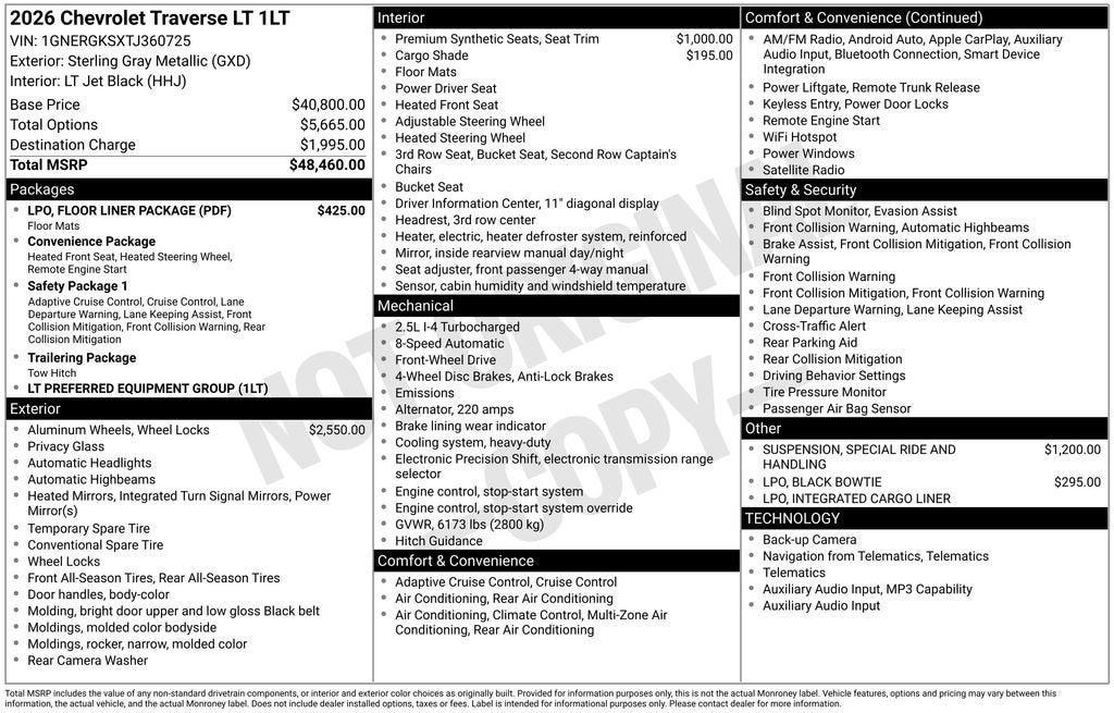 2026 Chevrolet Traverse LT
