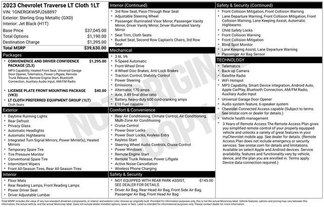 2023 Chevrolet Traverse LT Cloth