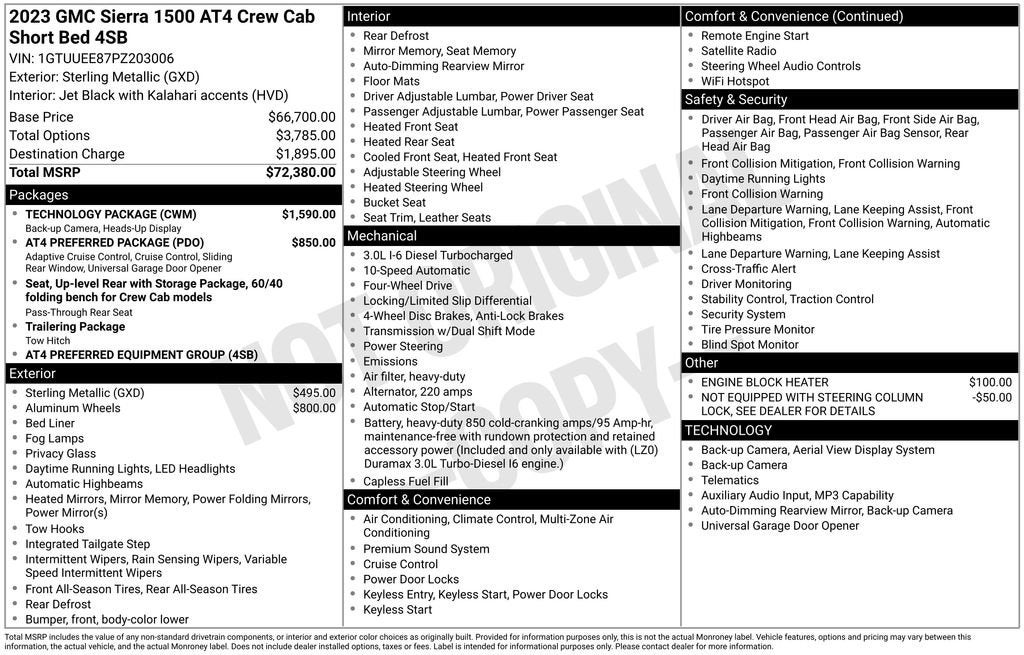 2023 GMC Sierra 1500 AT4