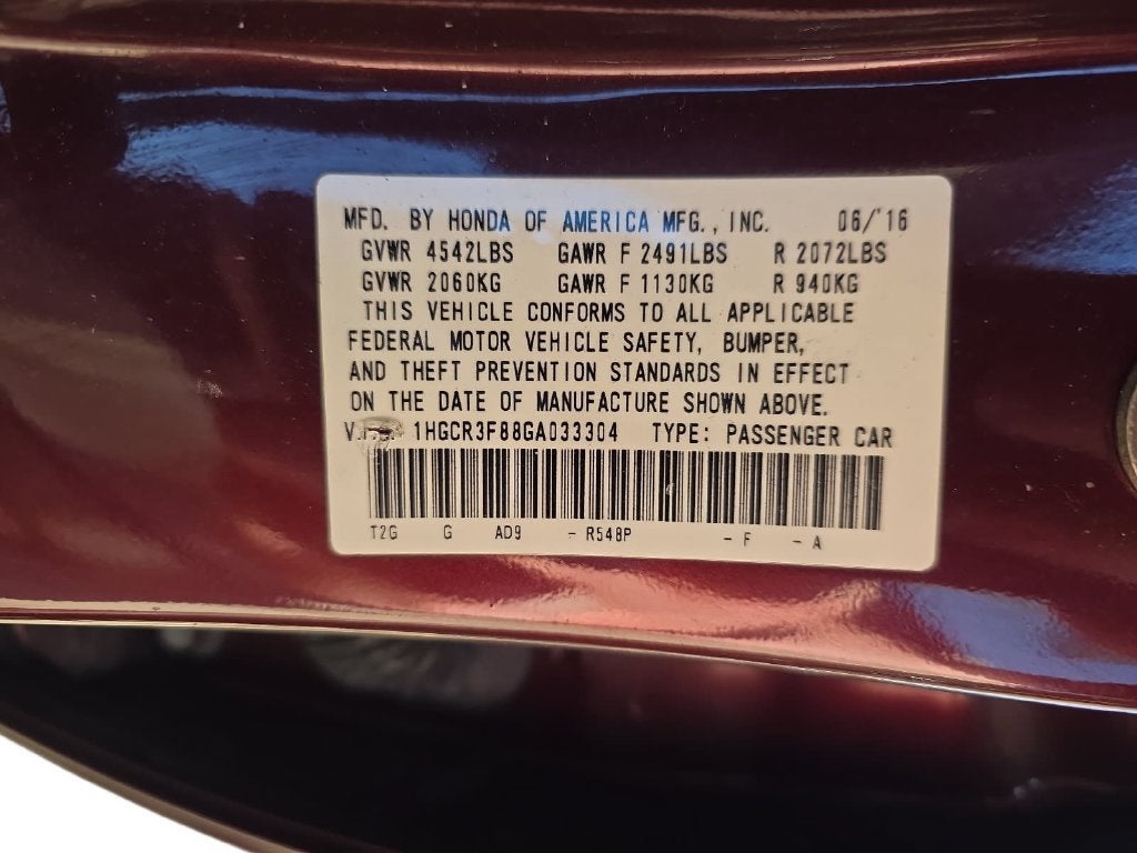 2016 Honda Accord Sedan EX-L