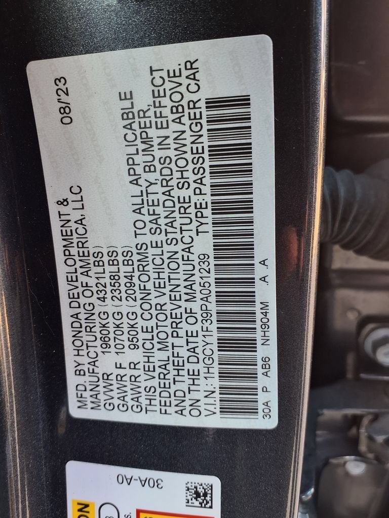 2023 Honda Accord Sedan EX