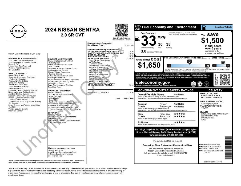 2024 Nissan Sentra SR