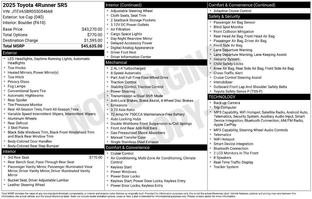 2025 Toyota 4Runner SR5
