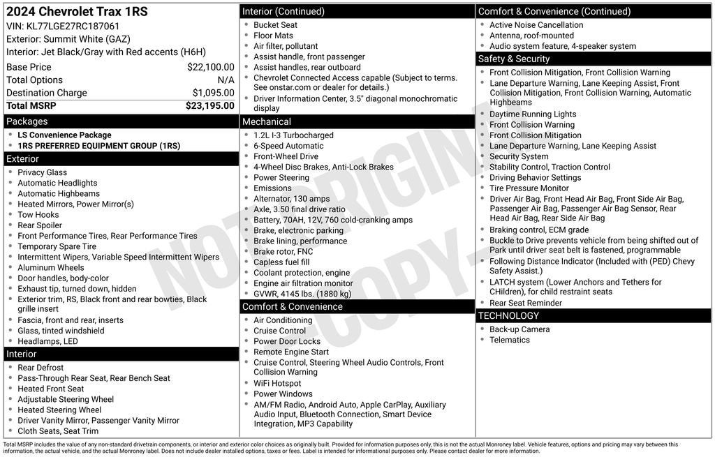 2024 Chevrolet Trax 1RS