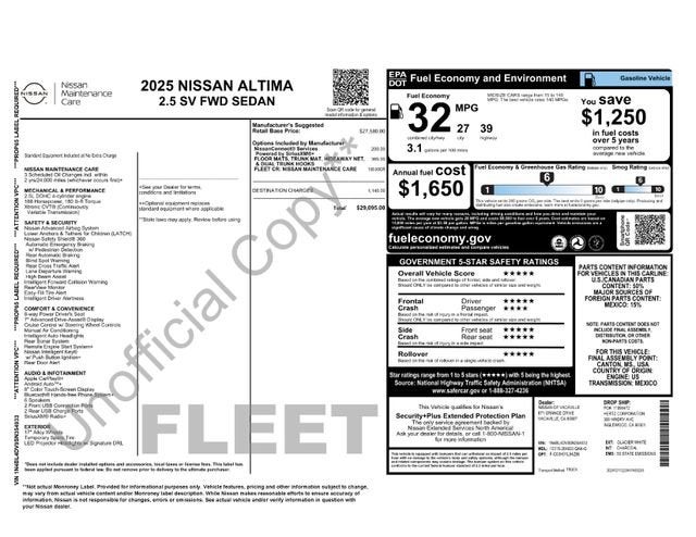 2025 Nissan Altima SV
