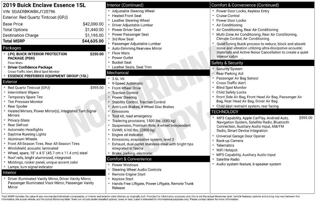 2019 Buick Enclave Essence