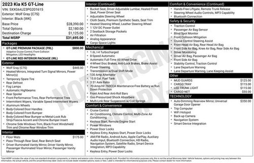 2023 Kia K5 GT-Line