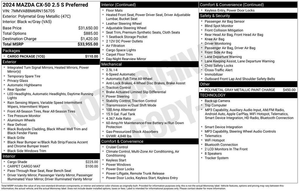 2024 Mazda Mazda CX-50 2.5 S Preferred Package