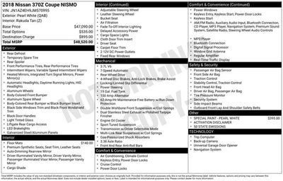 2018 Nissan 370Z NISMO Tech