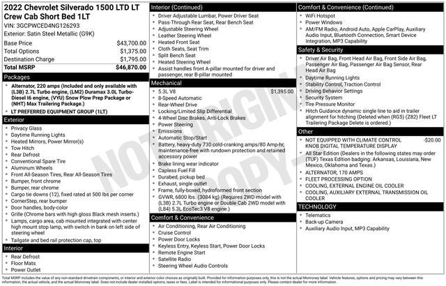 2022 Chevrolet Silverado 1500 LTD LT