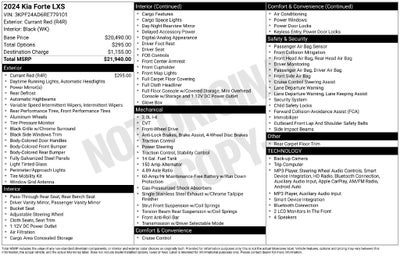 2024 Kia Forte LXS