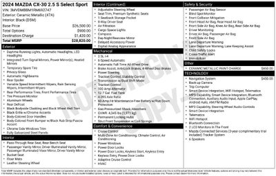 2024 Mazda Mazda CX-30 2.5 S Select Sport
