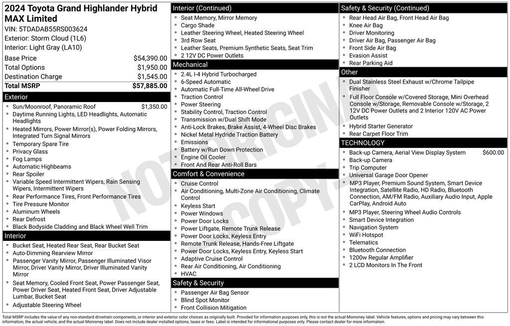 2024 Toyota Grand Highlander Hybrid MAX Limited