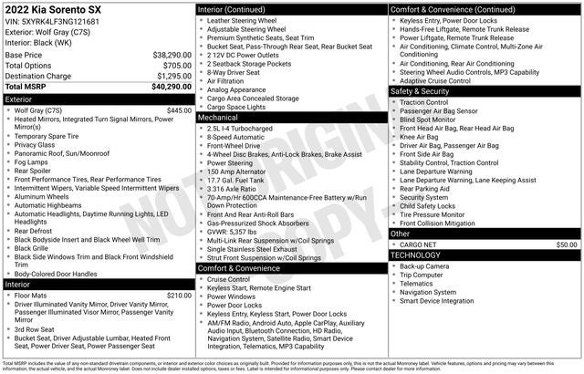 2022 Kia Sorento SX