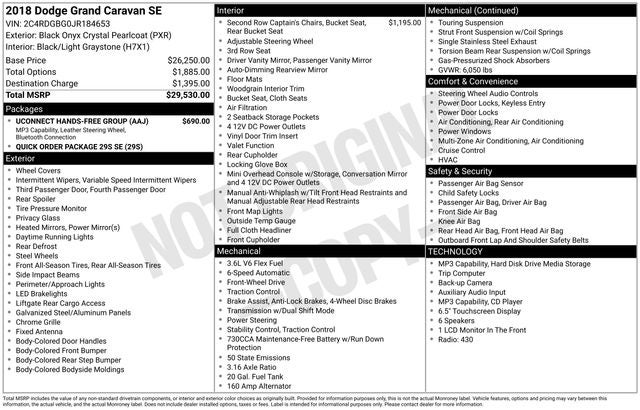 2018 Dodge Grand Caravan SE
