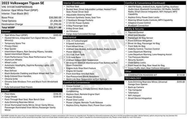 2023 Volkswagen Tiguan 2.0T SE