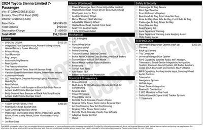 2024 Toyota Sienna Limited 7 Passenger