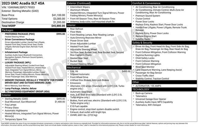 2023 GMC Acadia SLT