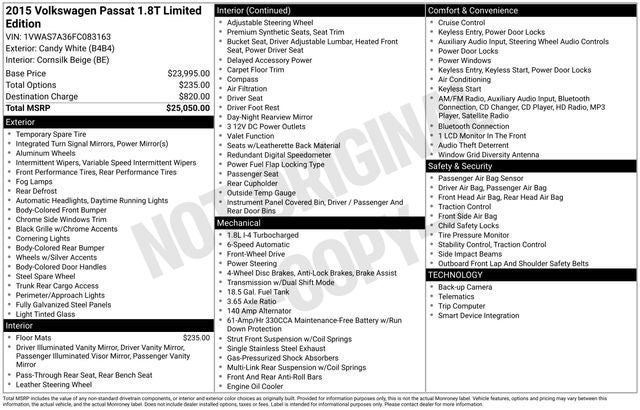 2015 Volkswagen Passat Base