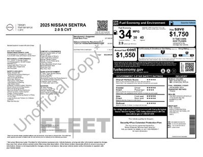 2025 Nissan Sentra S