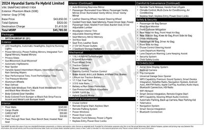 2024 Hyundai Santa Fe Hybrid Limited