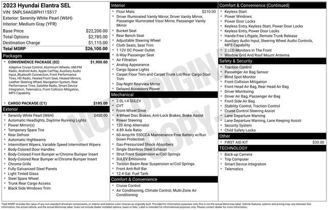 2023 Hyundai Elantra SEL