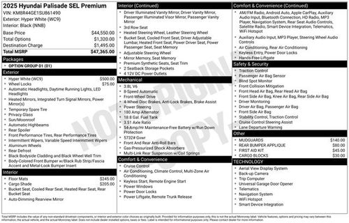 2025 Hyundai Palisade SEL Premium