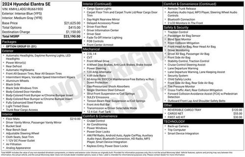 2024 Hyundai Elantra SE
