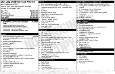 2025 Jeep Grand Cherokee L Altitude X