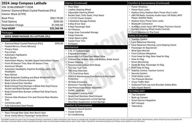 2024 Jeep Compass Latitude 4x4