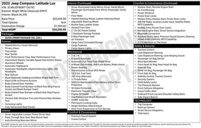 2022 Jeep Compass Latitude Lux 4x4