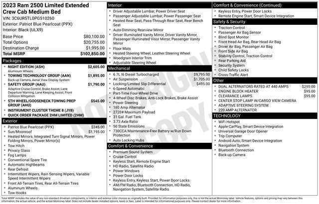 2023 RAM 2500 Limited Mega Cab 4x4 6'4' Box