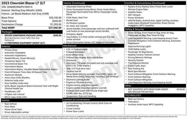 2023 Chevrolet Blazer FWD 2LT
