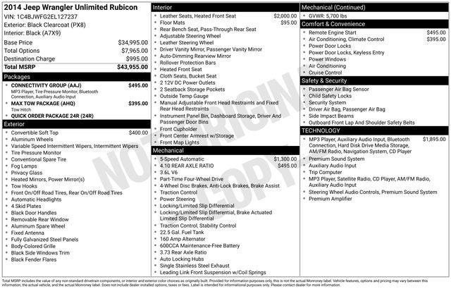 2014 Jeep Wrangler Unlimited Rubicon