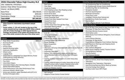 2026 Chevrolet Tahoe High Country 3LZ