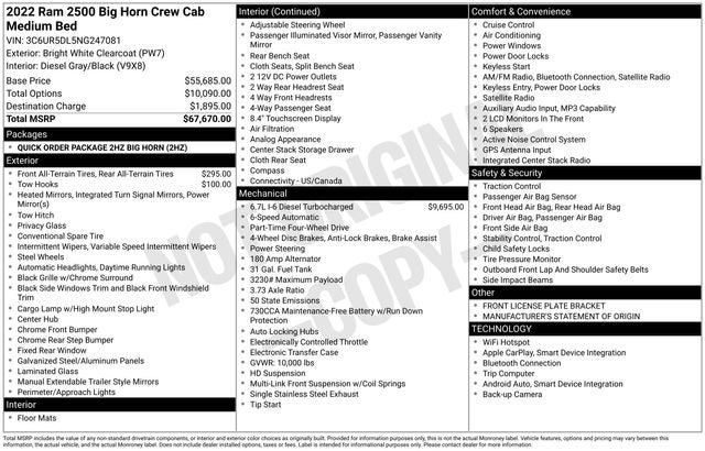 2022 RAM 2500 Big Horn