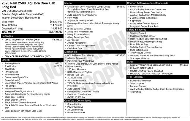 2023 RAM 2500 Big Horn