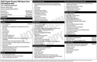 2025 Toyota Tacoma TRD Sport