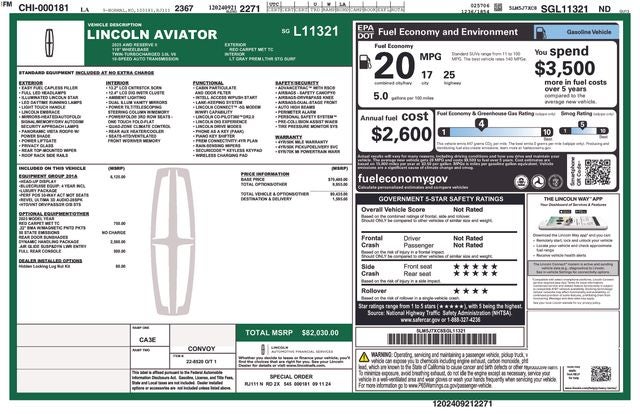 2025 Lincoln Aviator Reserve