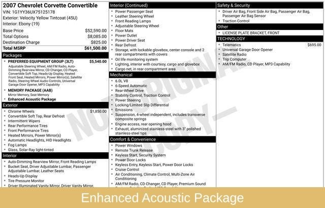 2007 Chevrolet Corvette Base