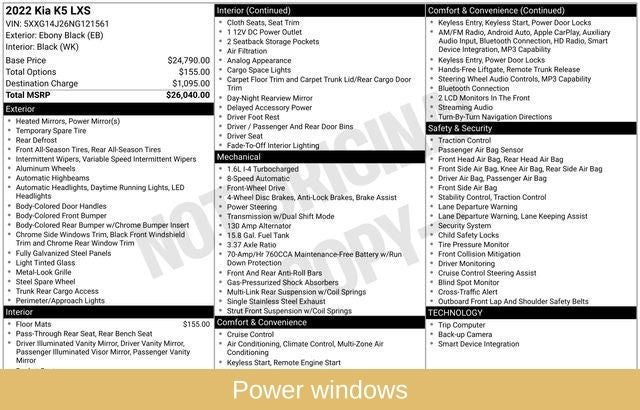 2022 Kia K5 LXS