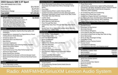 2022 Genesis G80 3.5T