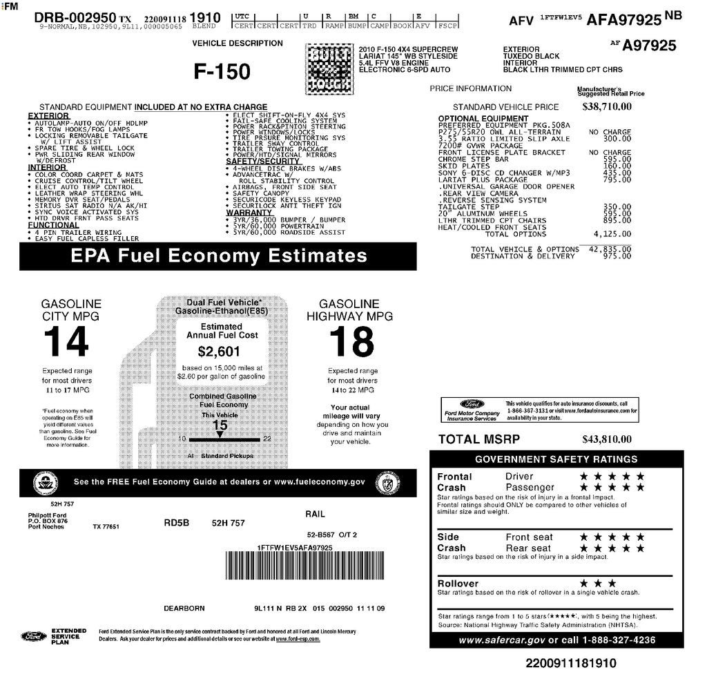 2010 Ford F-150 Lariat