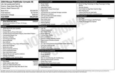 2004 Nissan Armada SE