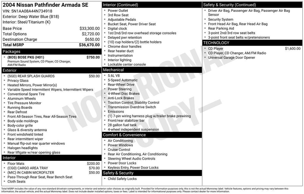 2004 Nissan Armada SE
