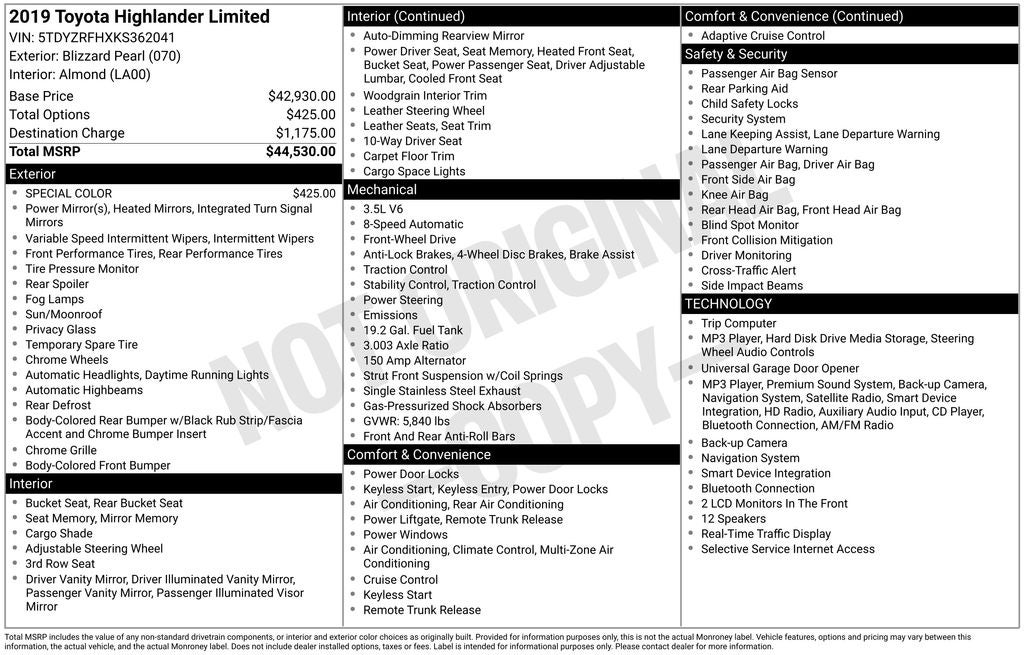 2019 Toyota Highlander Limited