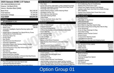 2025 Genesis GV80 2.5T Select