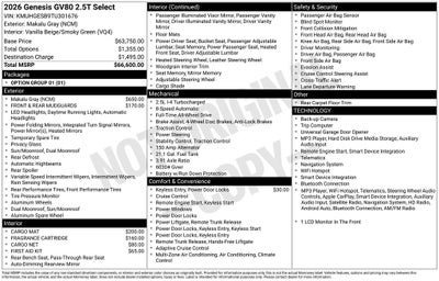 2026 Genesis GV80 2.5T Select